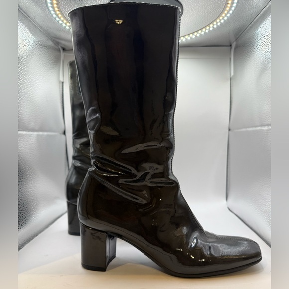 Aquatalia Shoes - Aquatalia Glossy Black Patent Heeled Boots